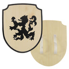 Playwood - wood Houten schild leeuw met stoffen handvat