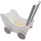 Playwood poppenwagen wit zilver