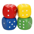 Playwood houten dobbelsteen set groot, 4dlg.