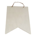 Playwood houten vlag rechthoek met hanger, 25,3x20,3cm