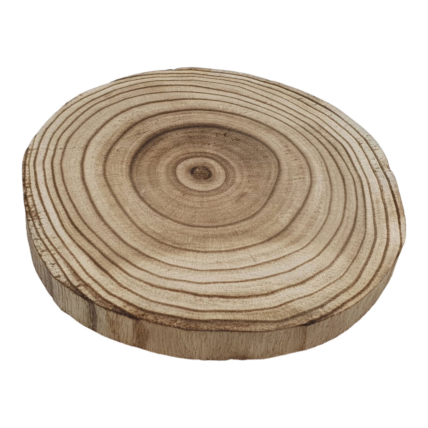 Playwood decoratie boomschijf paulownia hout gebrand, ø 20cm