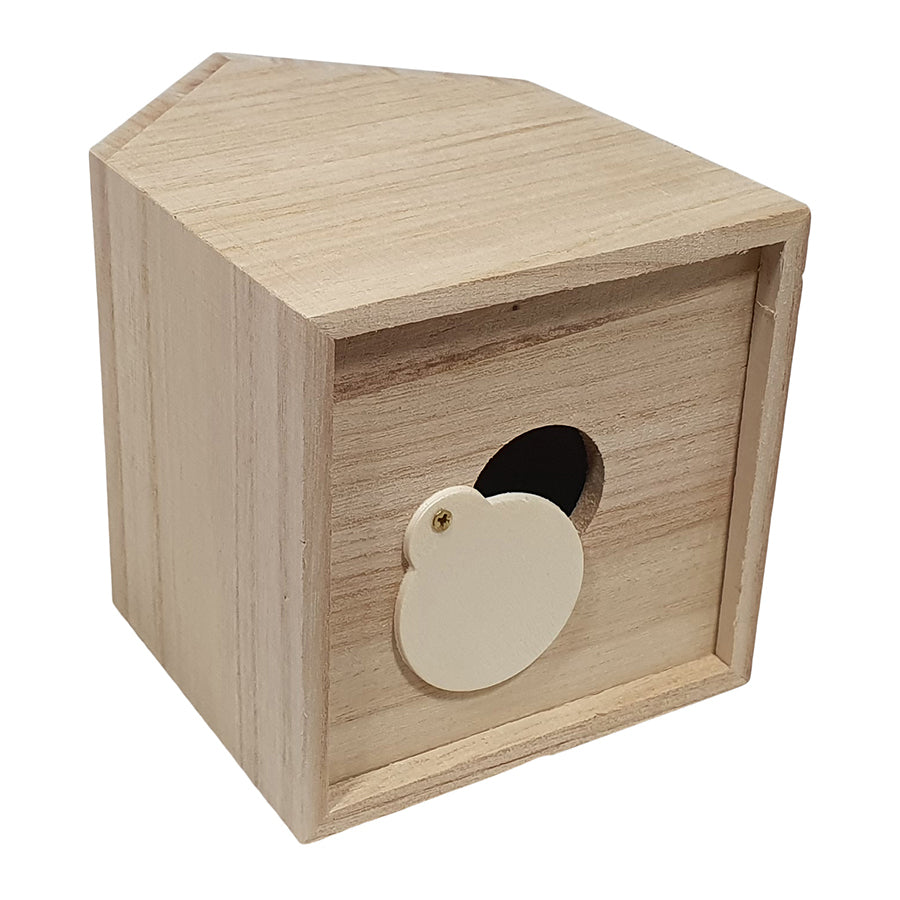 Creativ company spaarpot huis paulownia hout
