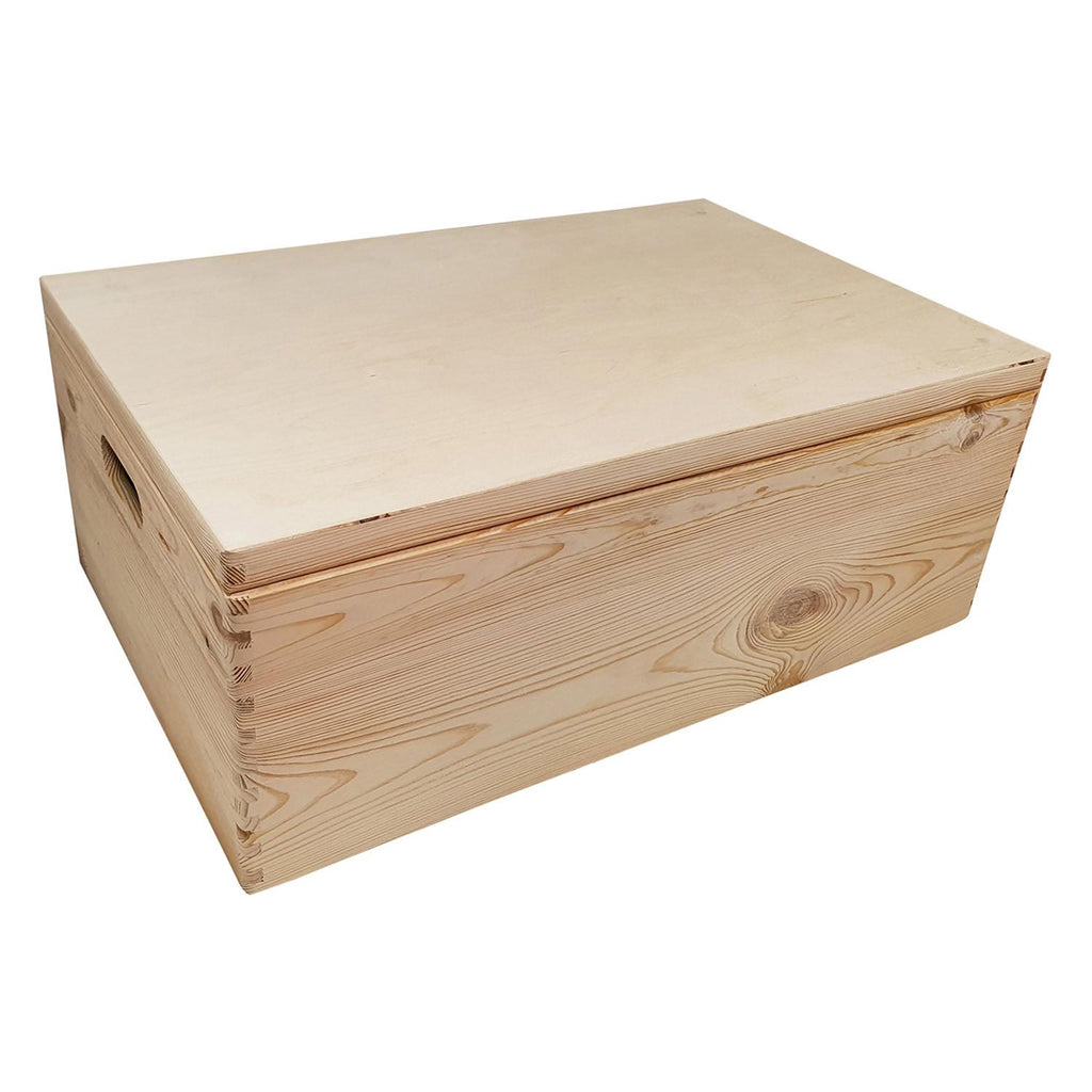 Small Foot - Grenen opbergkist met klepdeksel (40x30x23cm)