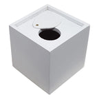 Creativ company houten spaarpot vierkant - wit - l 8,7 cm x b 8,5 cm x h 8,6 cm