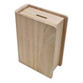 Playwood houten spaarpot boekvorm paulownia