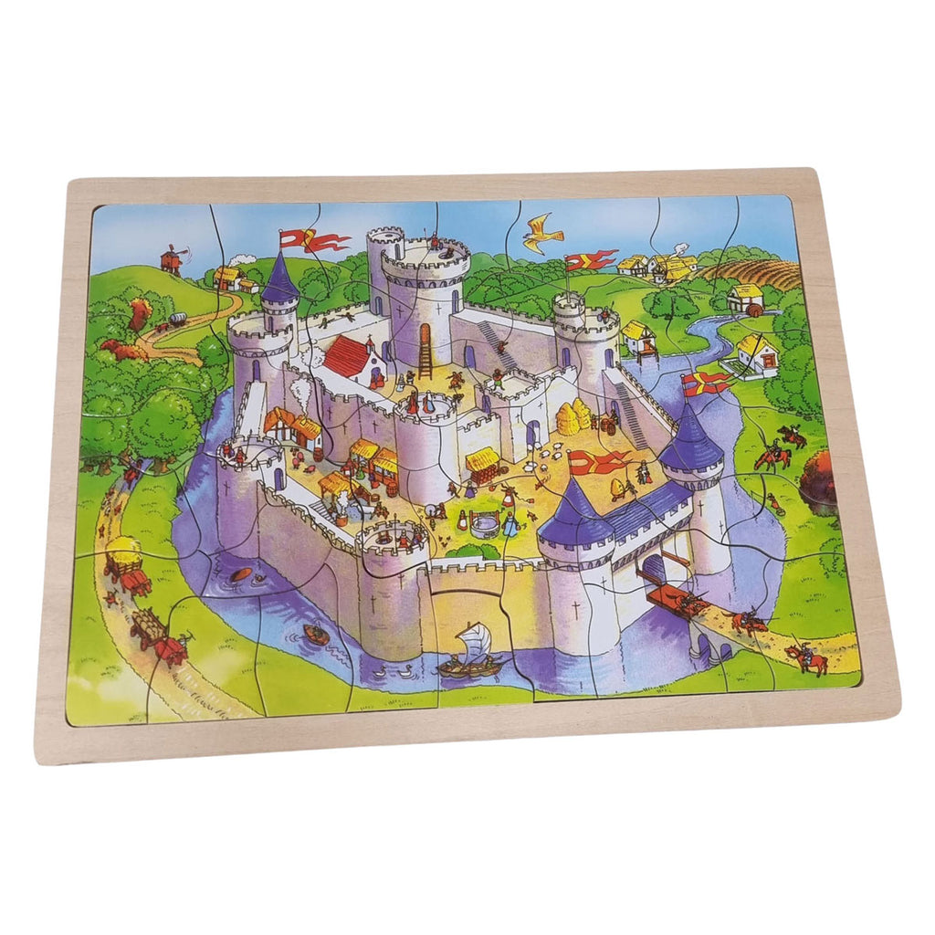 Playwood - wood Houten legpuzzel kasteel - 41 stuks
