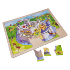 Playwood - wood Houten legpuzzel kasteel - 41 stuks