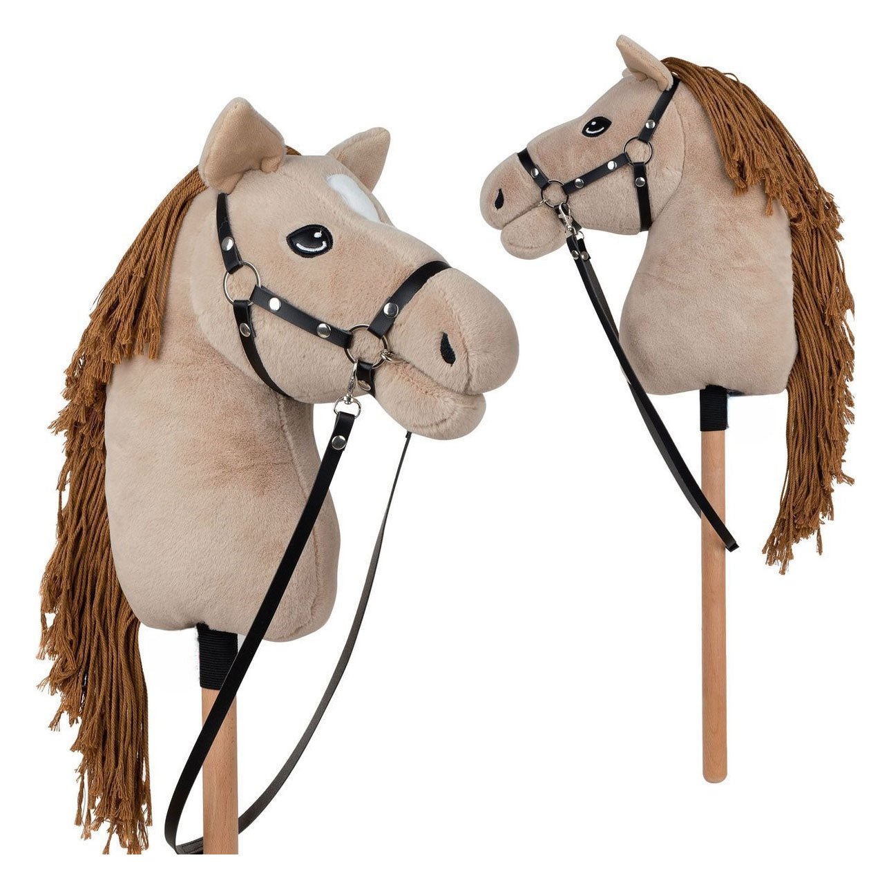 Playwood - wood Stokpaard met halster voor hobby horsing