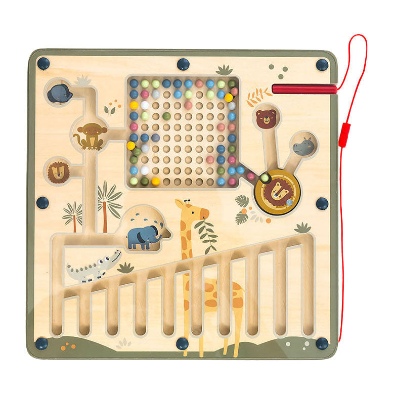 Playwood houten magneet labyrint safari
