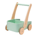 Playwood houten duwwagen groen