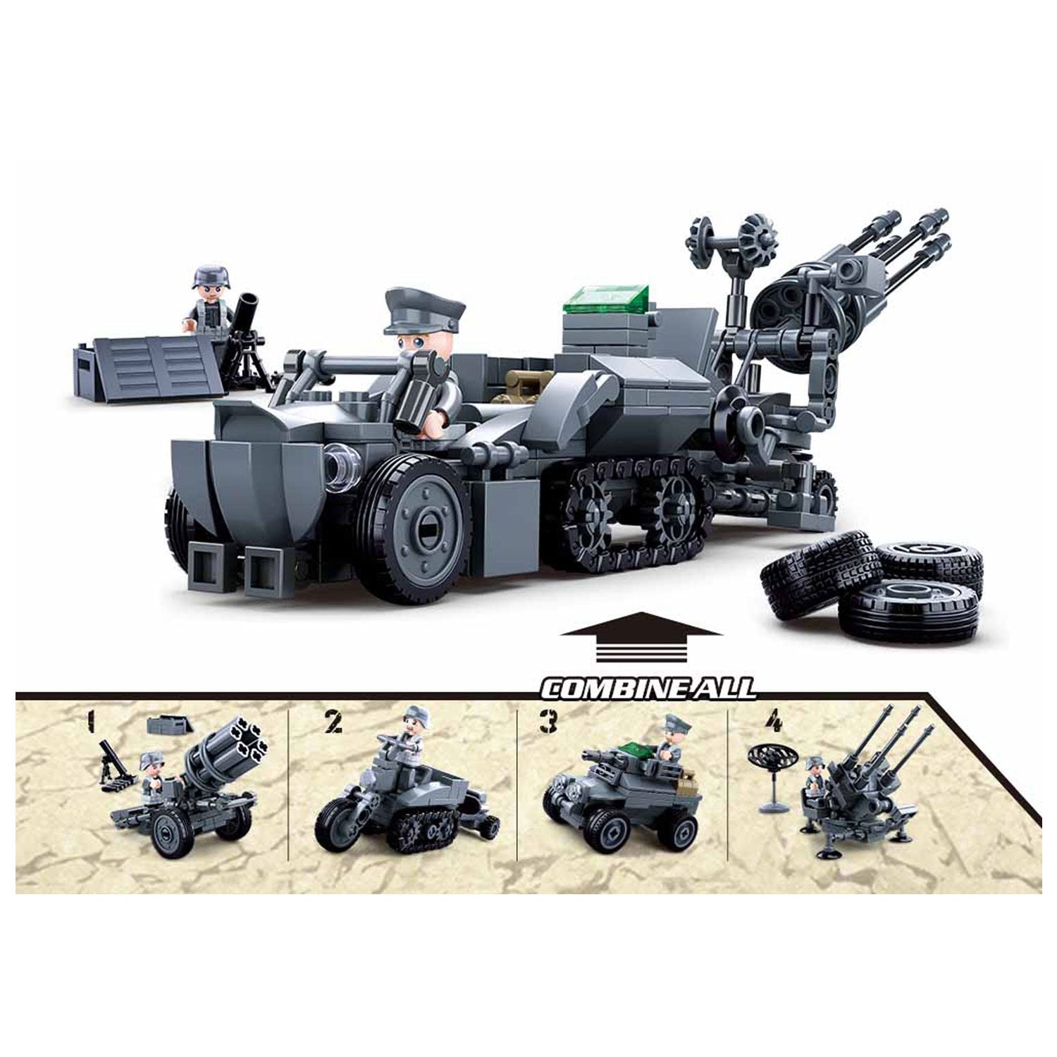 Sluban - wwii - gecombineerd set - 368dlg.