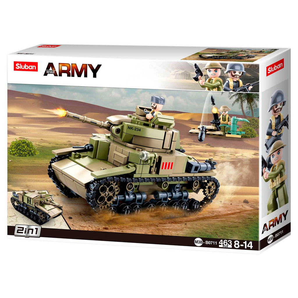 Sluban - wwii - italiaanse tank 2in1 - 463dlg.