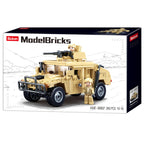 Sluban model bricks gevechts terreinwagen bouwspeelgoed kinderen vanaf 6 jaar - constructiespeelgoed modelbouw - bouwdoos met 265 bouwstenen - m38-b0837