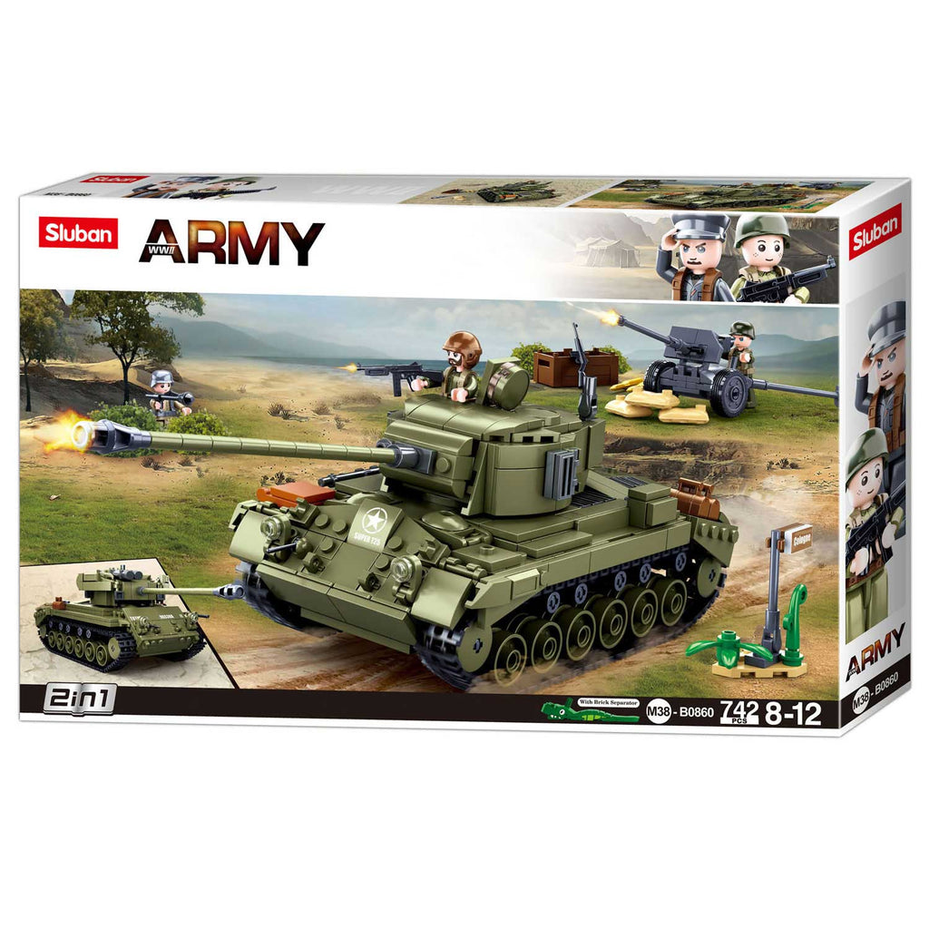Sluban - army - medium tank groen - 742dlg.