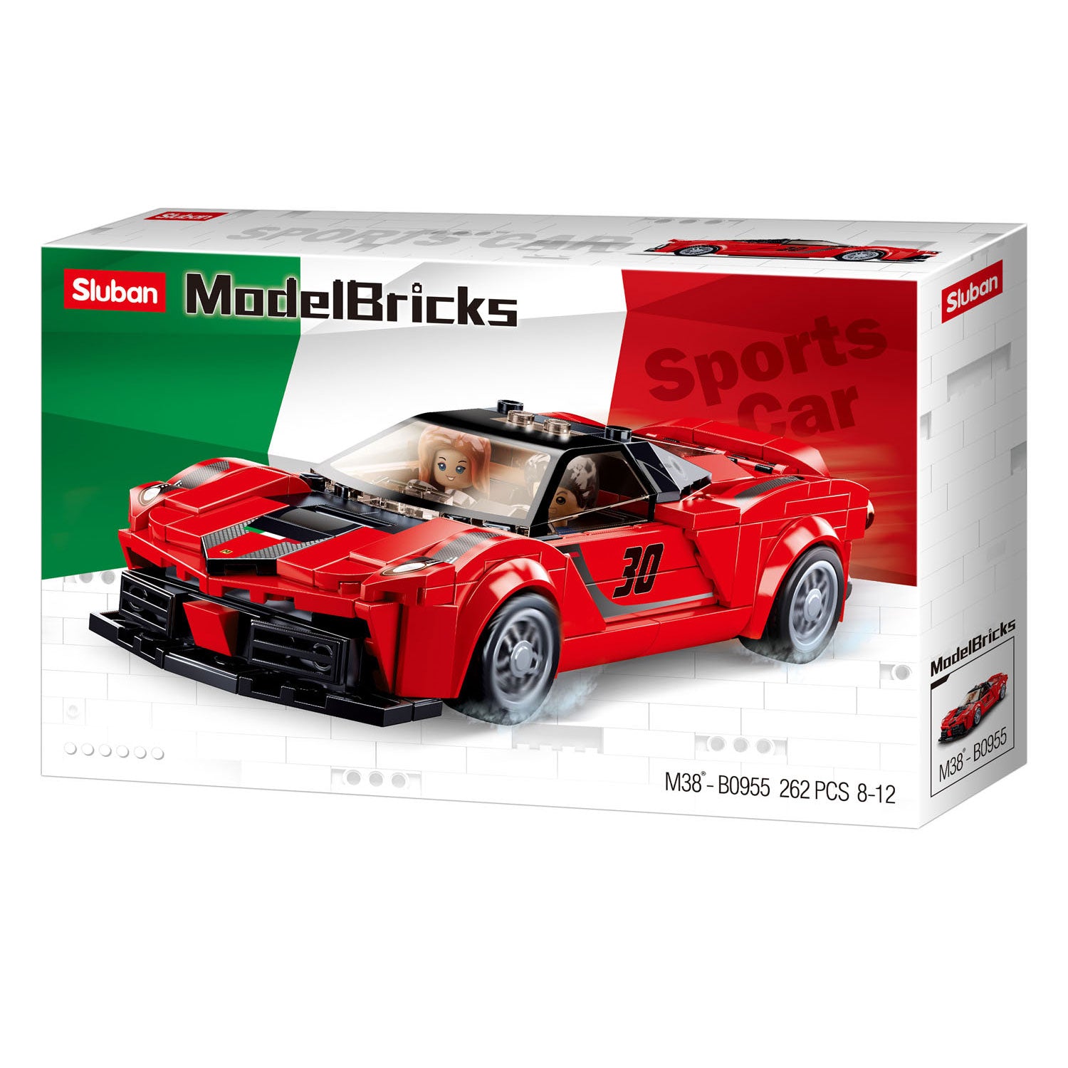Sluban - italiaanse supercar rood - 262dlg.