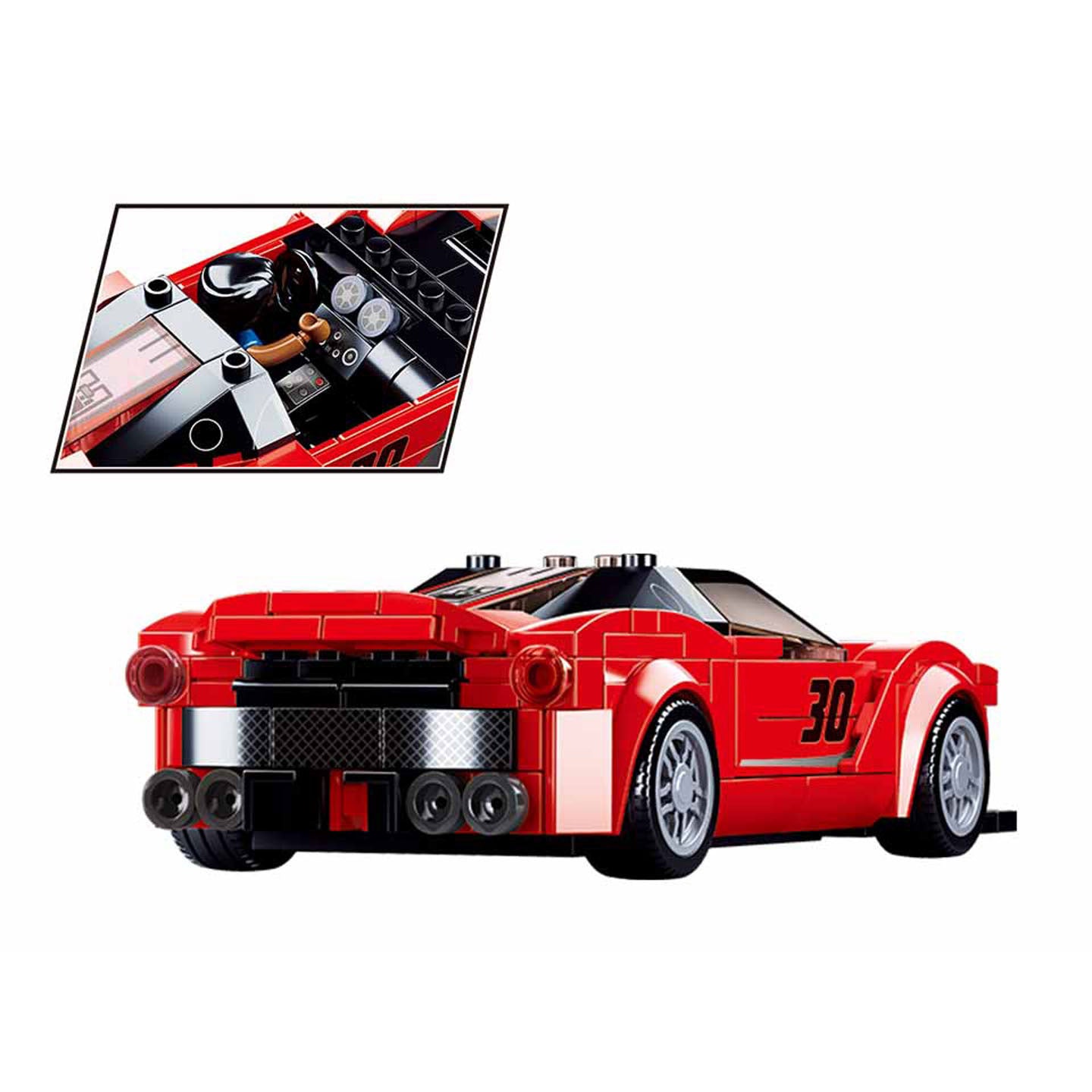 Sluban - italiaanse supercar rood - 262dlg.
