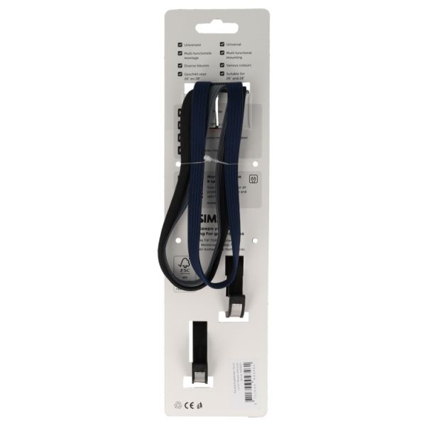 Simson - karabijnhaakbinder 71cm zwart/blauw/antraciet