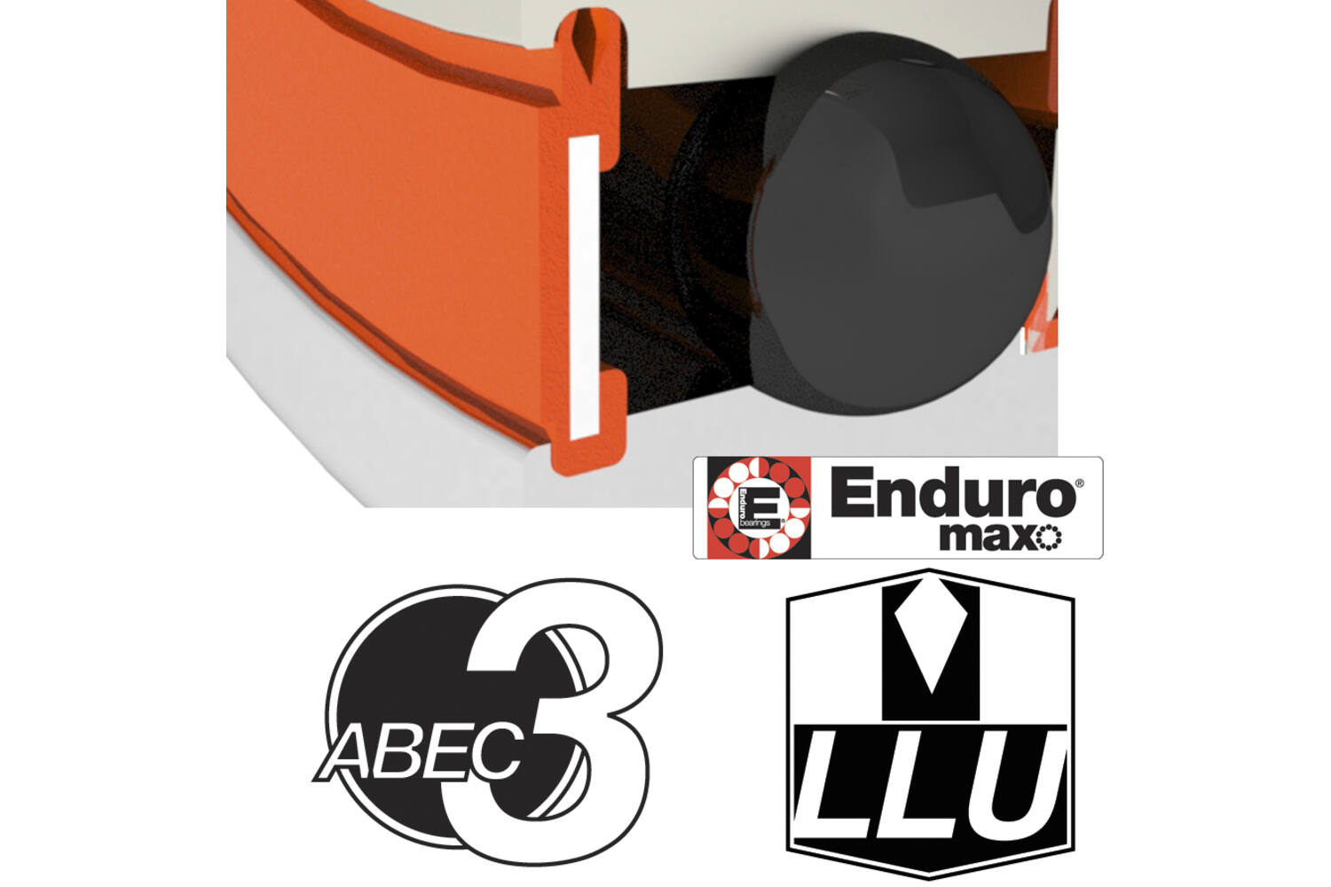 Enduro bearings f6902 llu max-eb - abec 3 max (radial) - 15x28x7 9,5