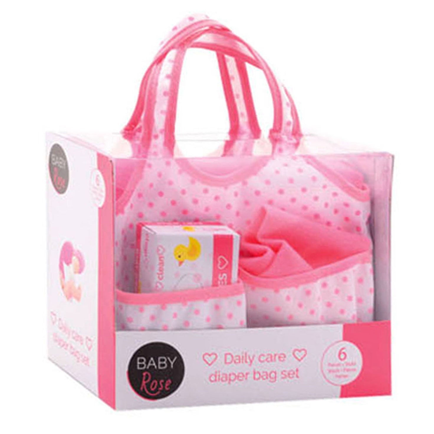 John toys - baby rose - luiertas voor pop met accessoires
