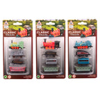 Johntoy diecast locomotief met drie wagons. 3+