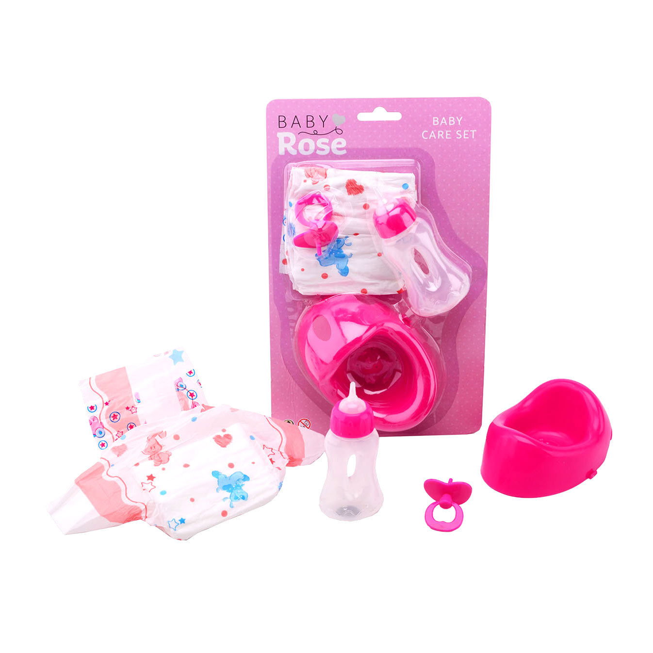 Johntoy john toy baby rose 4-delige verzorgset