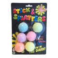 Johntoy sticky stretch glow in the dark bal 6st