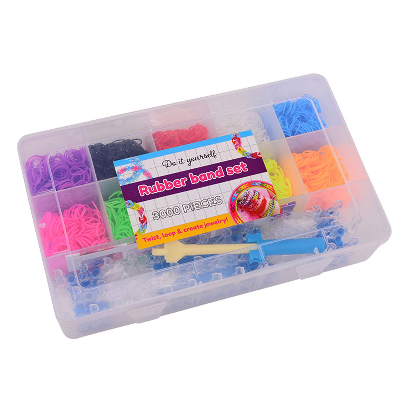 Johntoy - Johntoy Loom bandjes set in opbergdoos 3000dlg.