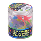 Johntoy glow in the dark gekleurde dino speelfiguren , 12st.
