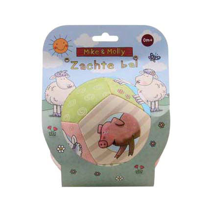Johntoy - Johntoy Mike & molly zachte bal in zachte kleur