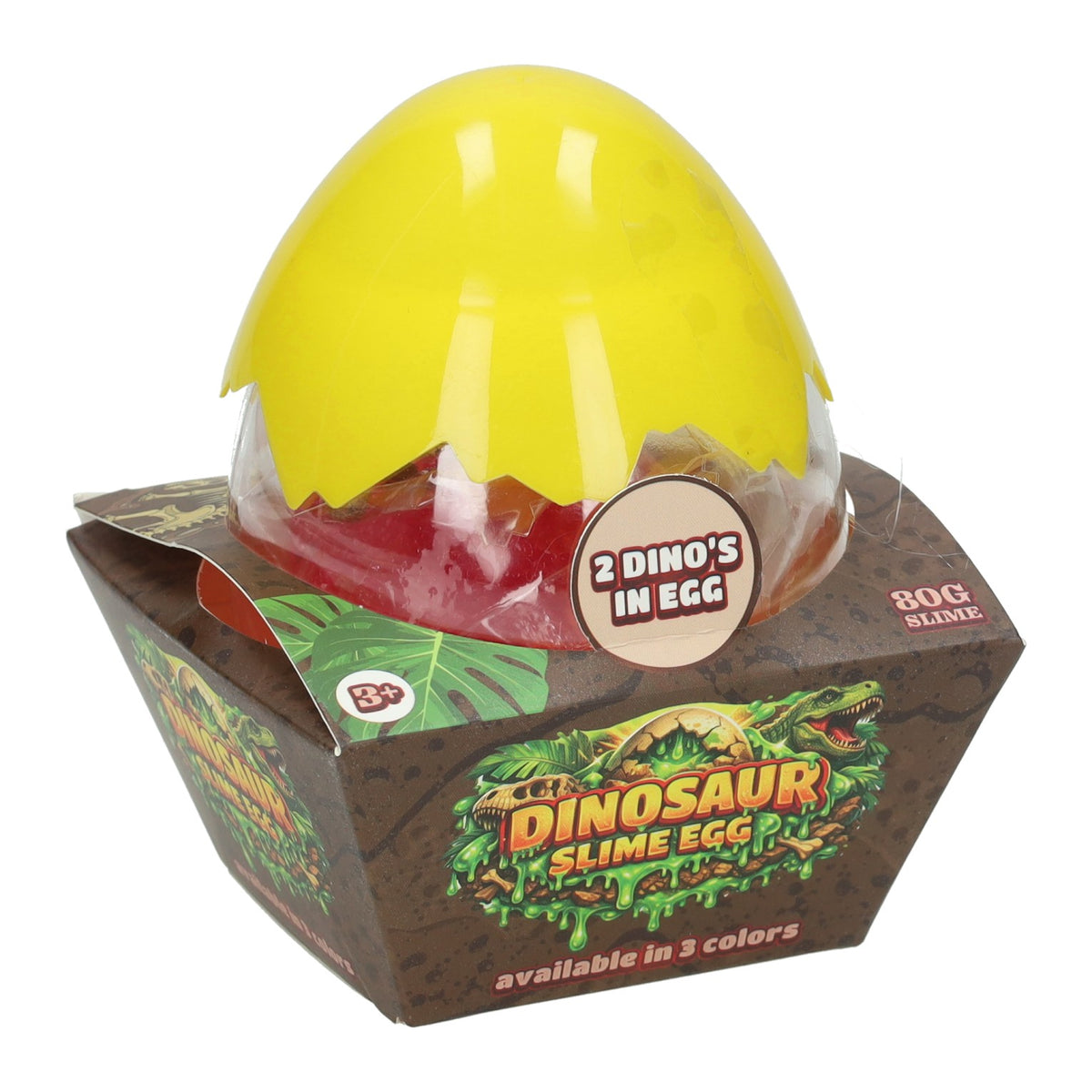 Johntoy - Johntoy Dinoslijm in ei met 2 dino's