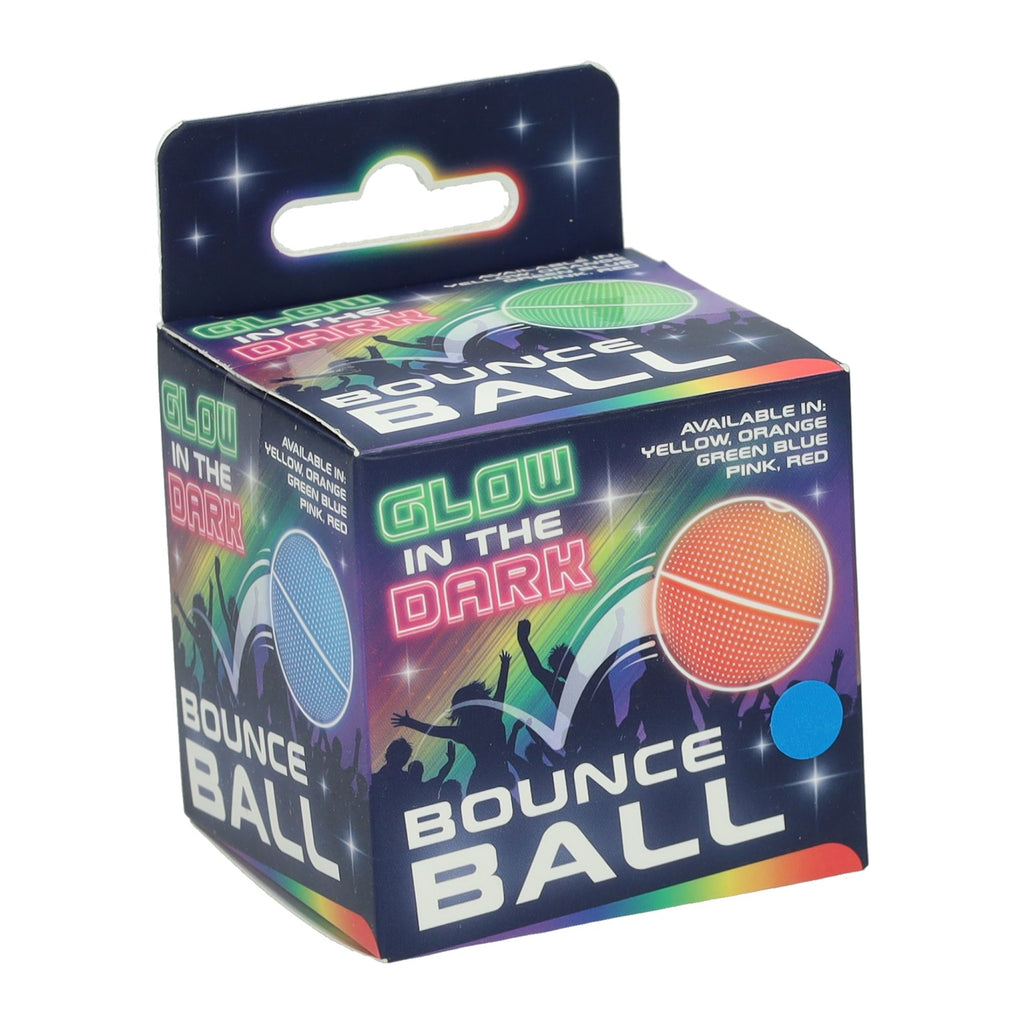 Johntoy glow in the dark stuiterbal in doos assorti