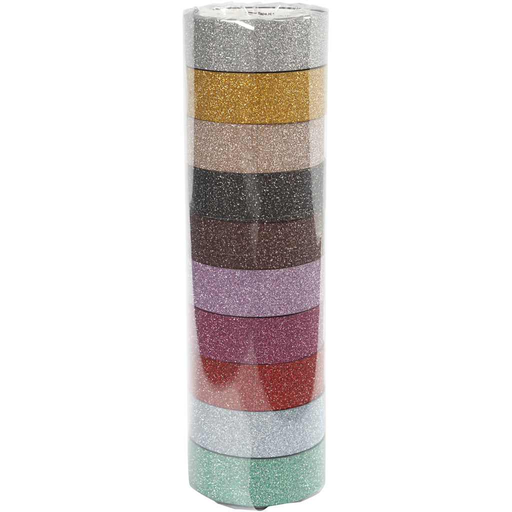 Creativ Company - Creativ Company Https://www.cchobby.nl/glitter-tape-b-15-mm-diverse-kleuren-10x6-m-1-doos