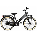 Kyoso - Kyoso Kinderfiets blossom classic 24 inch met remnaaf - mat zwart / roze