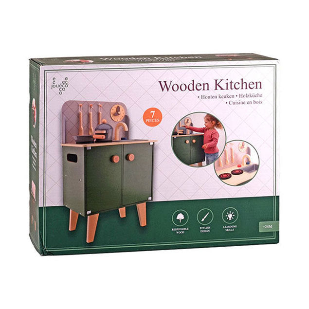 Johntoy - Johntoy Joueco houten keuken met accessoires