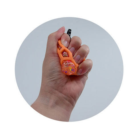 Johntoy - Johntoy Squeeze glitter bal sleutelhanger
