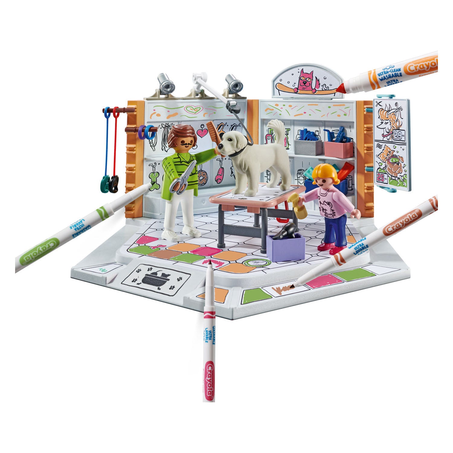 PLAYMOBIL - PLAYMOBIL color hondensalon - 71514