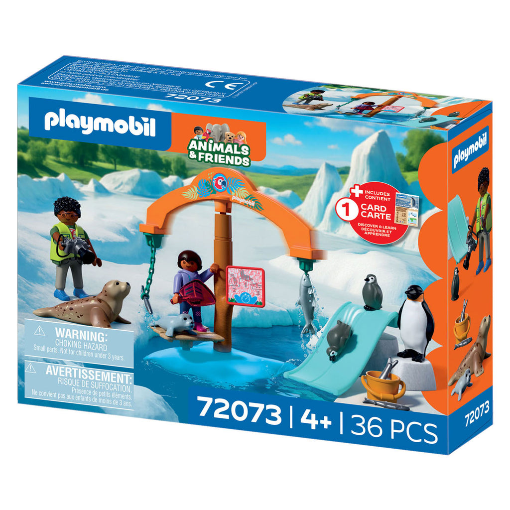 Playmobil – 72073 – zoo speelset – ijsrijk – pooldieren
