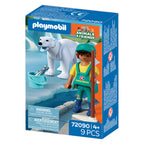 Playmobil dierentuin speelset ijsbeer dierenverzorger - fantasierijk speelgoed.