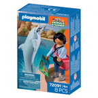 Playmobil - animals & friends dierentuin dolfijn en bezoeker - 72091
