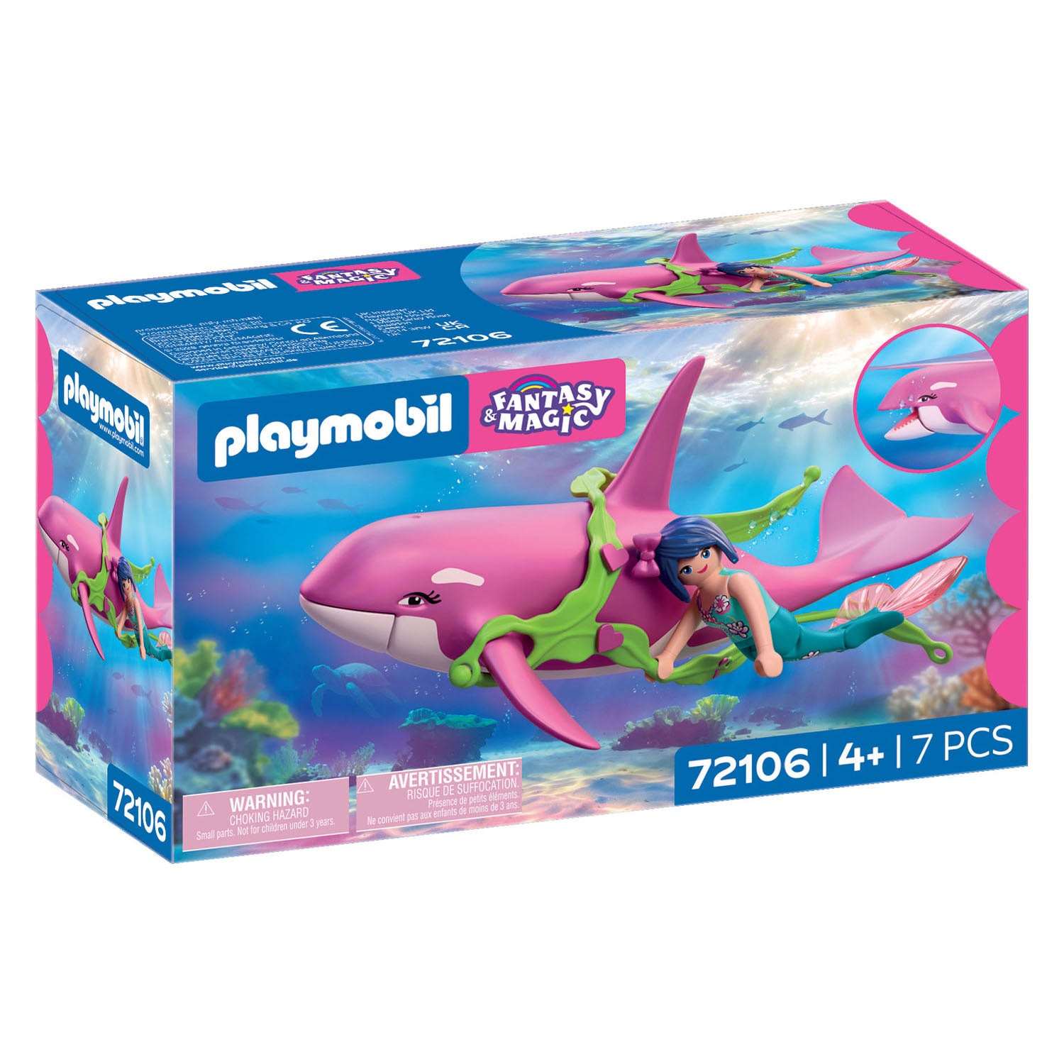 Playmobil - fantasy & magic orka met zeemeermin - 72106