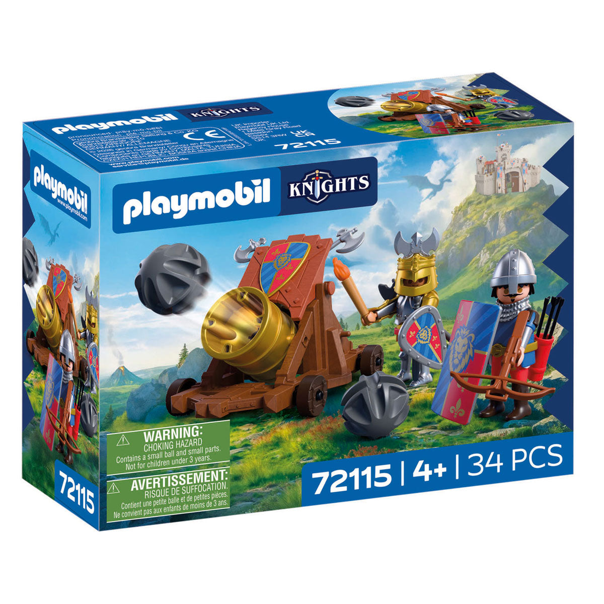Playmobil - knights ridders met kanon - 72115