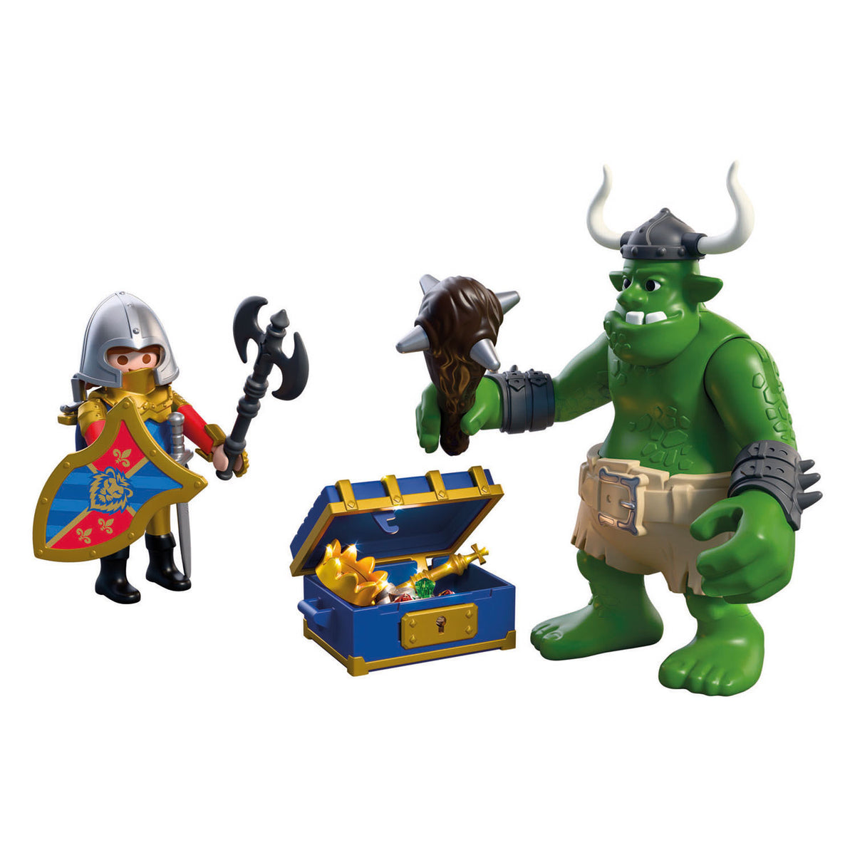 PLAYMOBIL - PLAYMOBIL knights trol met schat van leeuwenridder - 72116