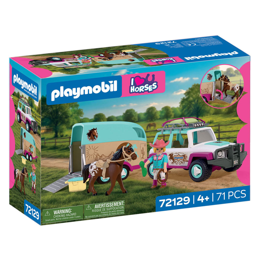 Playmobil - horses terreinwagen met paardentrailer - 72129