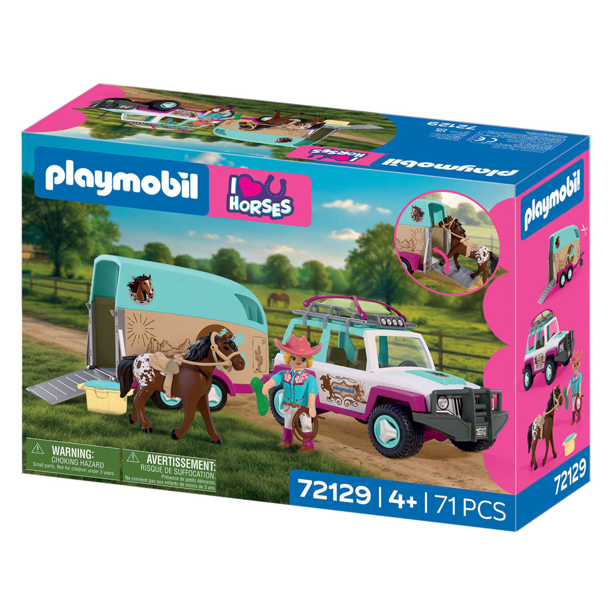 Playmobil - horses terreinwagen met paardentrailer - 72129