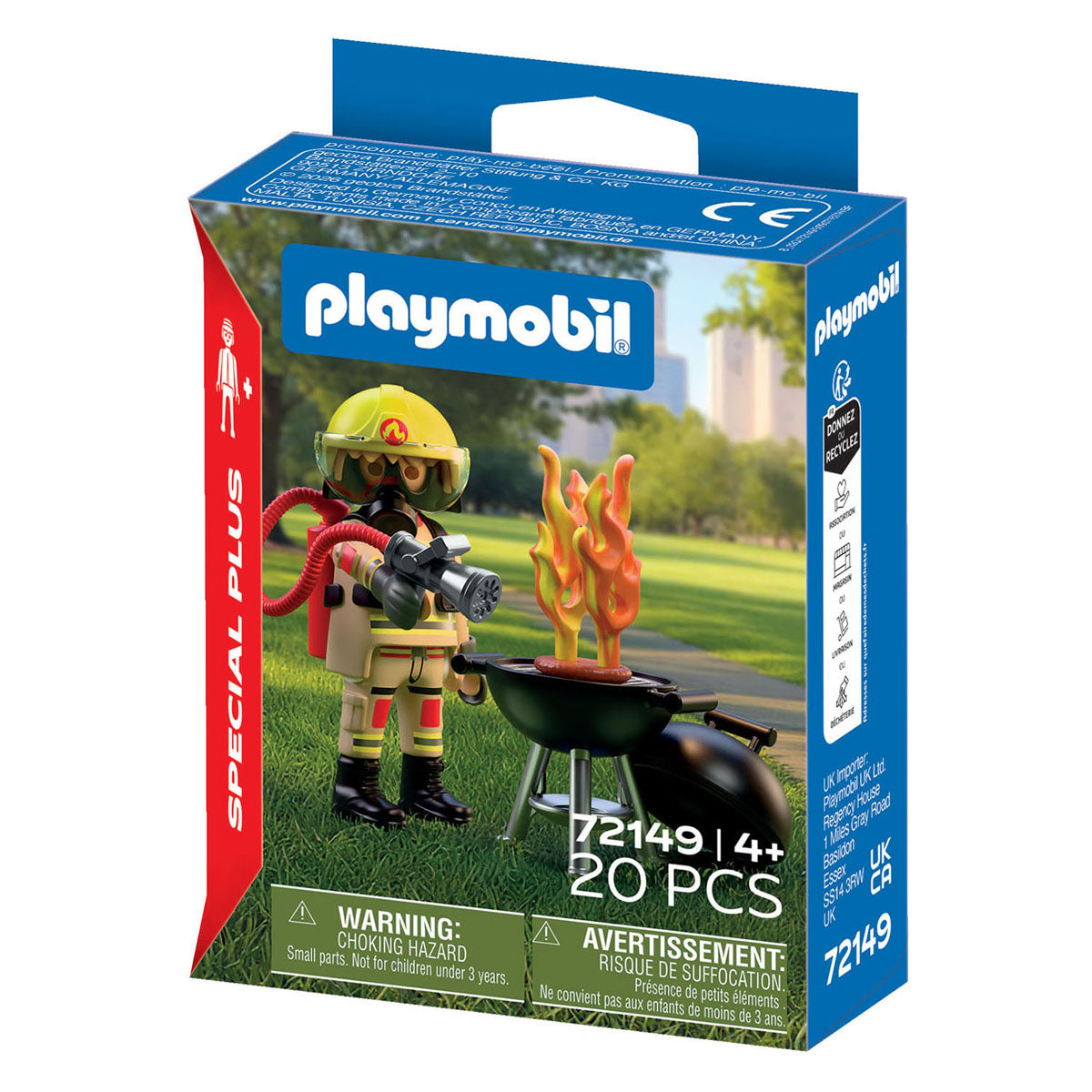 Playmobil - specials brandweerman met brandhaard - 72149