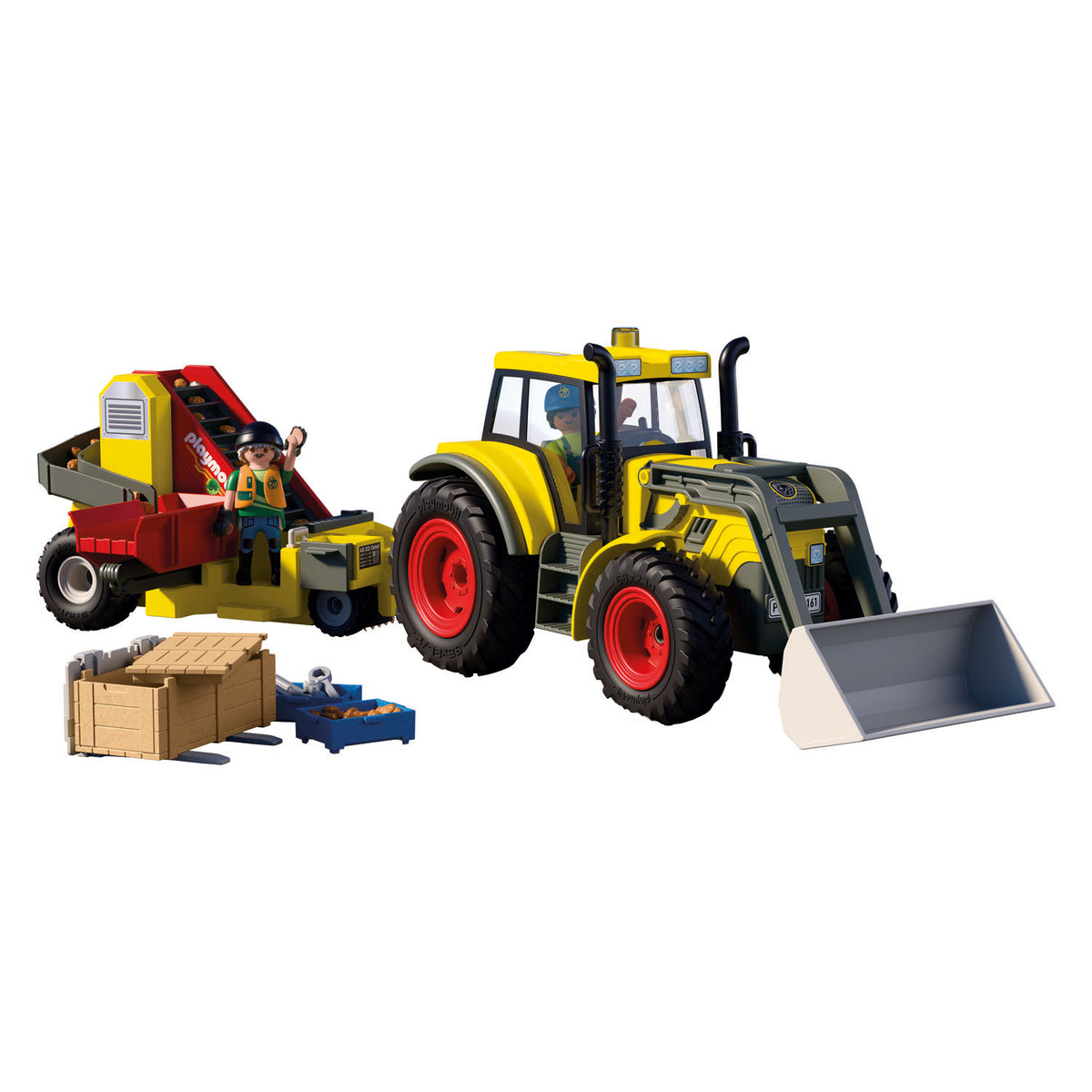 Playmobil - country grote tractor met aardappelrooier - 72161