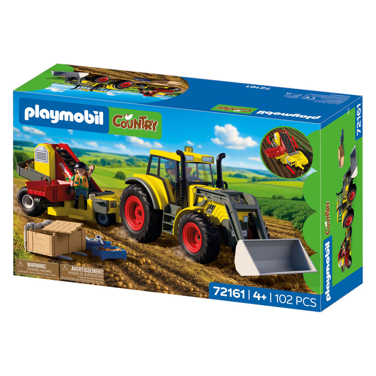 Playmobil - country grote tractor met aardappelrooier - 72161