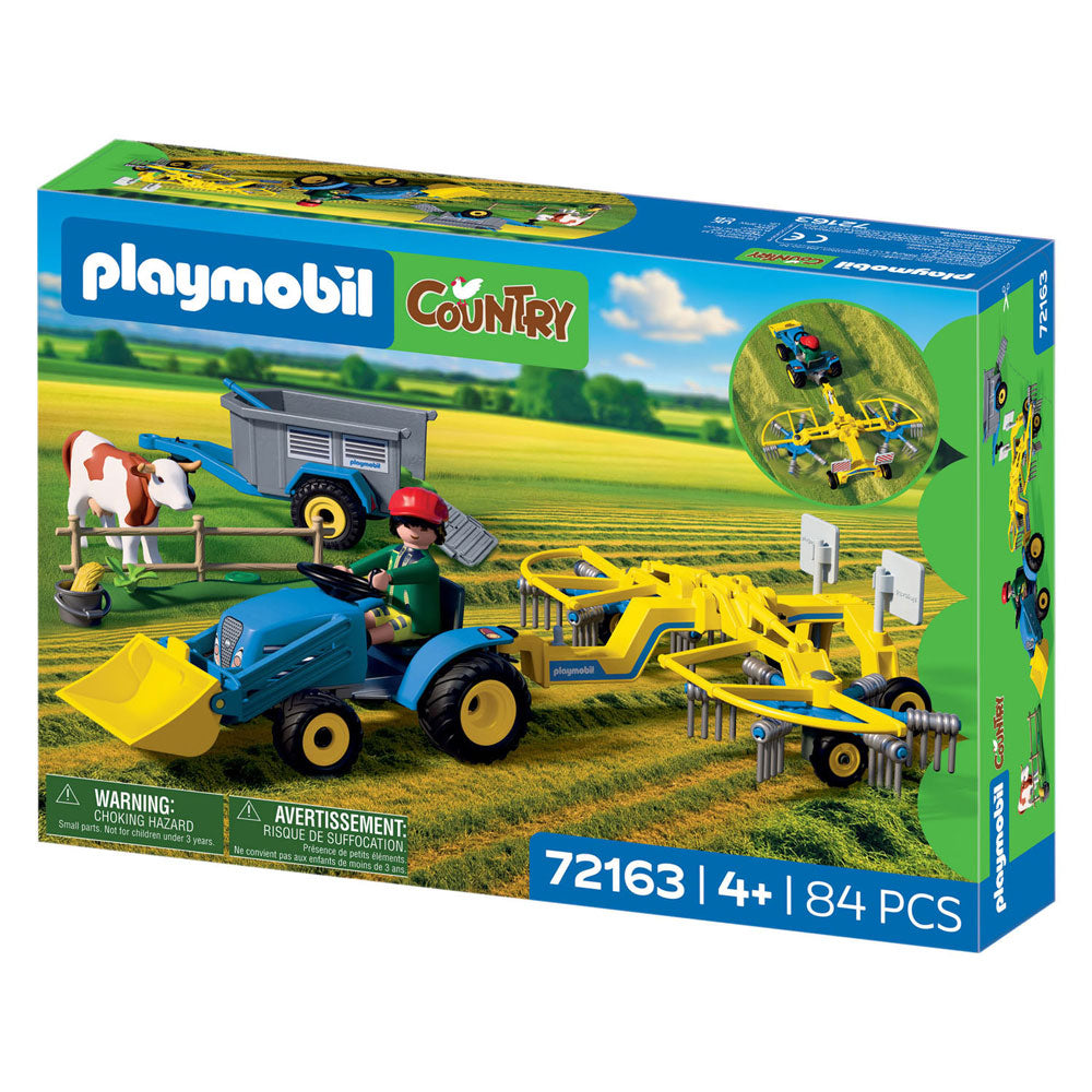 Playmobil - country kleine tractor met hooimaaier - 72163