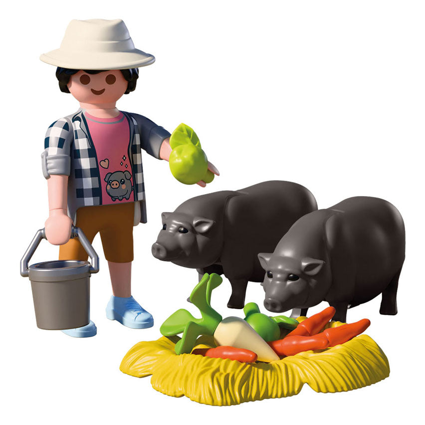 Playmobil - country boer met hangbuikzwijn - 72171