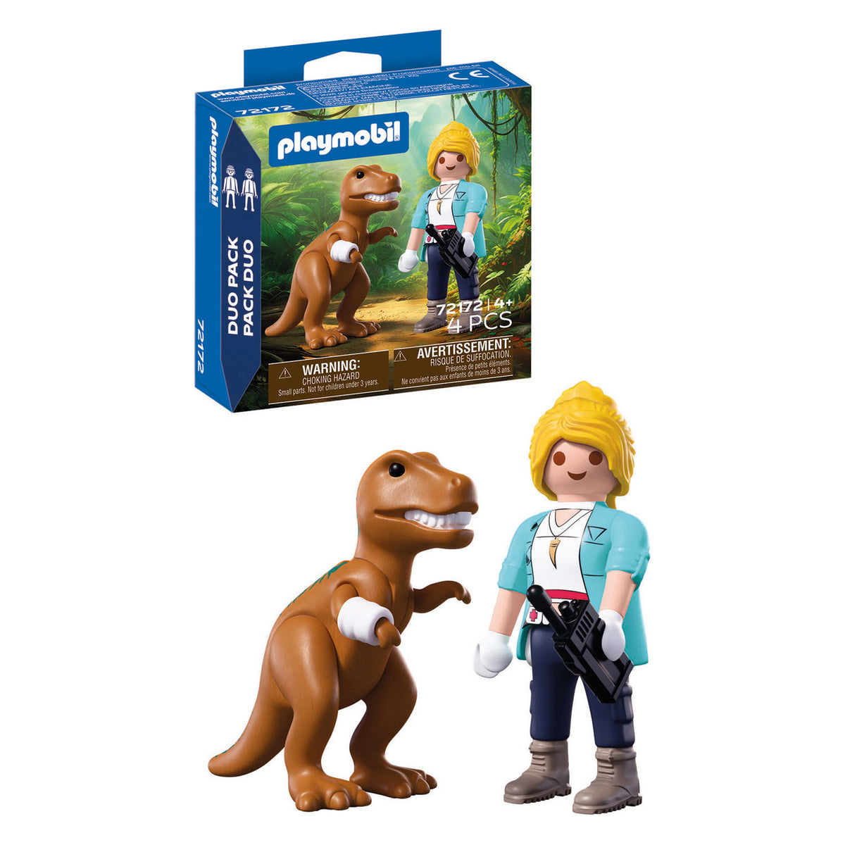 Playmobil - duopack t-rex met onderzoeker - 72172